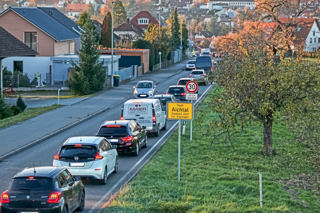 Verkehrschaos in Aichtal – Arbeiten an B312 werden gestoppt